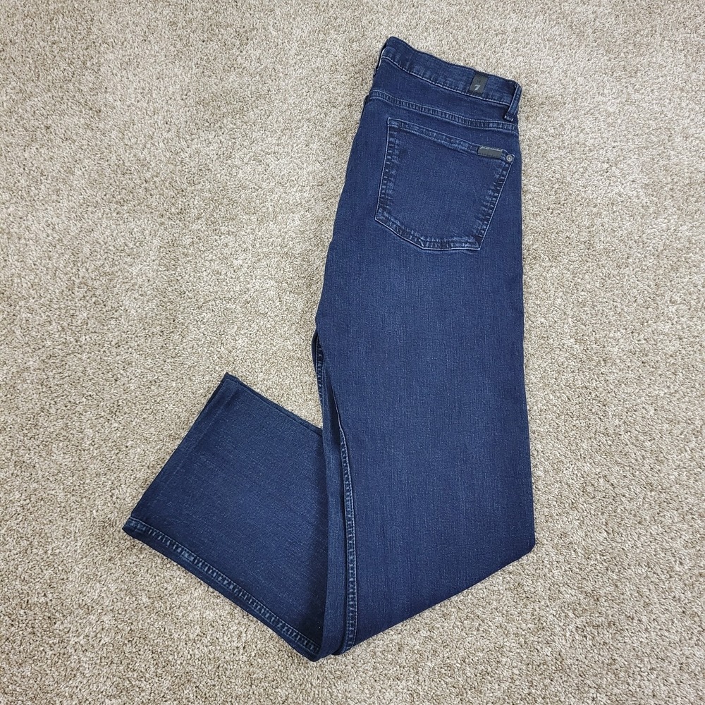 7 For All Mankind Austyn Mens 31 Blue Denim 5 Pocket Jeans Dark Wash